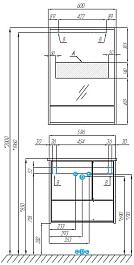 Акватон Тумба с раковиной Ривьера 60 белая матовая – фотография-10